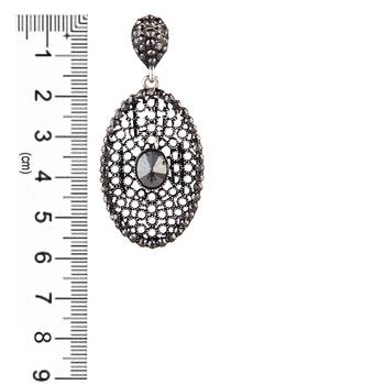 Black zircon   earrings 4
