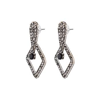 Black zircon   earrings 2