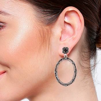Black zircon   earrings 3