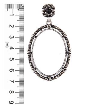 Black zircon   earrings 4