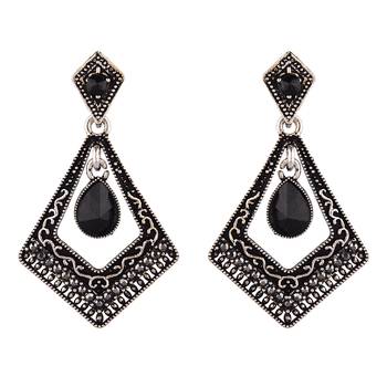 Black zircon   earrings 1