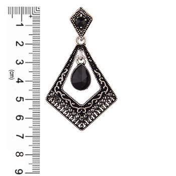 Black zircon   earrings 4