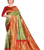 Green Color  Kanjivaram Silk Saree with blouse