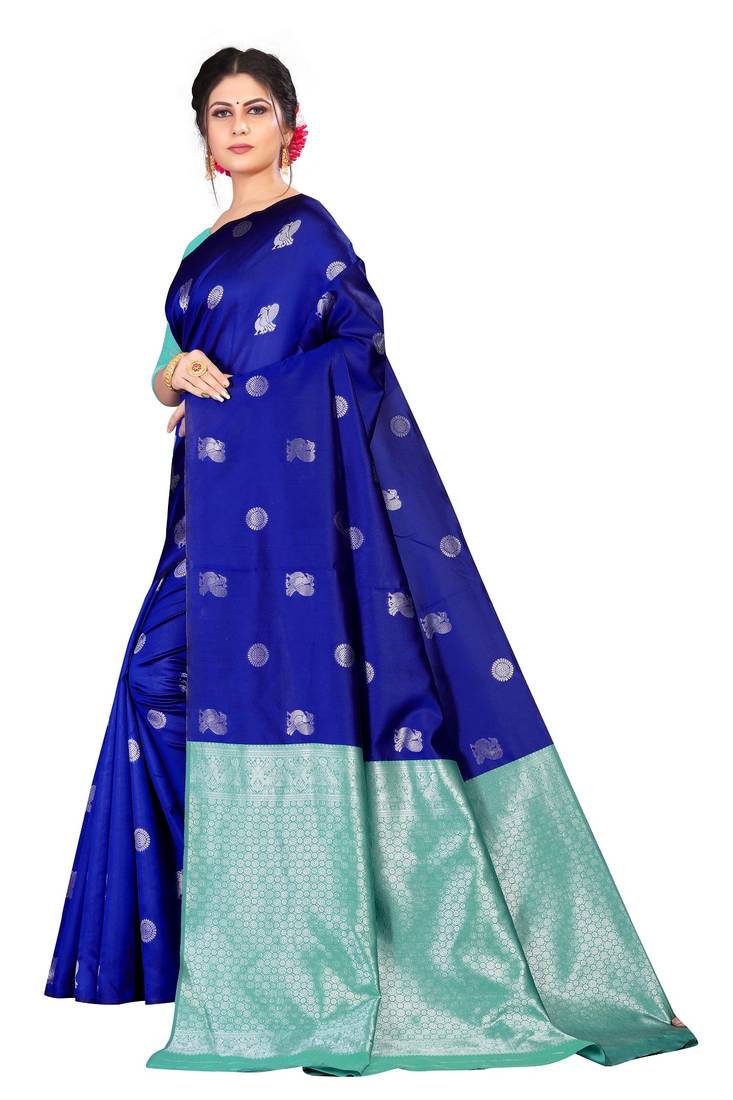  Royal blue color jacquard 