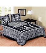 Ridan Cotton Multicolour Printed Double King Size Bed Sheet With Pillow Cover