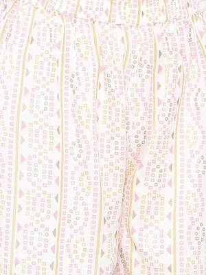 Pink woven viscose rayon kurti-trouser 4