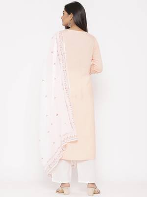 Pink woven viscose rayon palazzo-kurta 2
