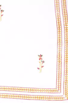 Yellow woven viscose rayon palazzo-kurta