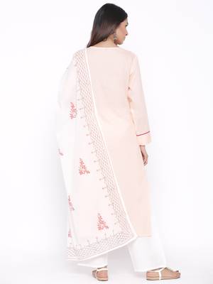 Pink woven viscose rayon palazzo-kurta 2