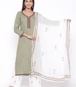 Grey woven viscose rayon palazzo-kurta