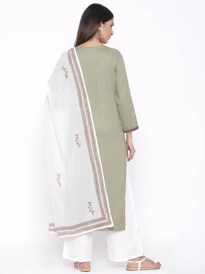 Grey woven viscose rayon palazzo-kurta 2