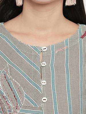 Black woven viscose rayon palazzo-kurta 3