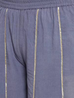 Off-white woven viscose rayon palazzo-kurta 4
