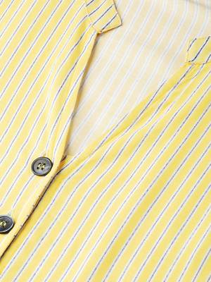 SILVER STOCK Women's Yellow Straight Kurta 3