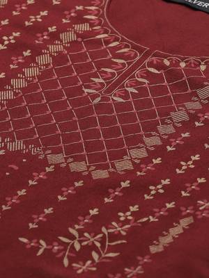 silver stock  Burgundy block printed kurta 3