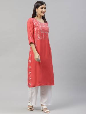 silver stock pink  block printed kurta 4