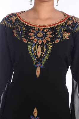 Eleagnt Modern Arabic Kaftan Dress For Women Wedding Gown 3