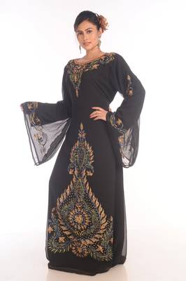 Eleagnt Modern Arabic Kaftan Dress For Women Wedding Gown 5