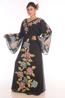2021 New Modern Kaftan Farasha Maxi Zari Work Vary Fancy Abaya Dress 4
