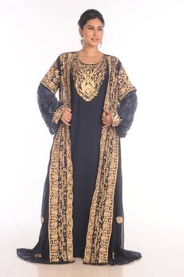 SALE !! Moroccan Modern Kaftan Farasha Maxi Zari Work Vary Fancy Abaya Dress 2