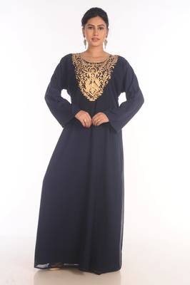SALE !! Moroccan Modern Kaftan Farasha Maxi Zari Work Vary Fancy Abaya Dress 6