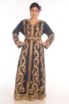 Fancy Popular Modern Kaftan Farasha Maxi Zari Work Vary Fancy Abaya Dress 1