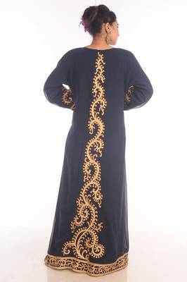 Fancy Popular Modern Kaftan Farasha Maxi Zari Work Vary Fancy Abaya Dress 5