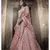 Salmon Pink Zarkan, Gota, Thread and Zari Embroidered satin Semi Stitched bridal lehenga