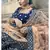 Navy-blue pure gota with zari and thread embroidered art silk Semi Stitched bridal lehenga