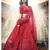 Red embroidered net Semi Stitched Bridal lehenga