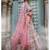 ELEGANT Off-white Heavy thread embroidered georgette Semi-stitched lehenga