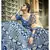 Blue colored Pure Gota, Thread, Zari, Heavy Embroidered velvet semi stitched Bridal lehenga