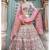 ELEGANT Off-white Heavy thread embroidered georgette Semi-stitched lehenga