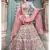ELEGANT Off-white Heavy thread embroidered georgette Semi-stitched lehenga