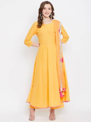 Prakhya Women's Printed Long A-line Rayon Kurta Set 1