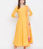 Prakhya Women's Printed Long A-line Rayon Kurta Set