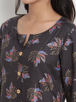 Prakhya Women's Printed Long Straight Rayon Kurta Set 5