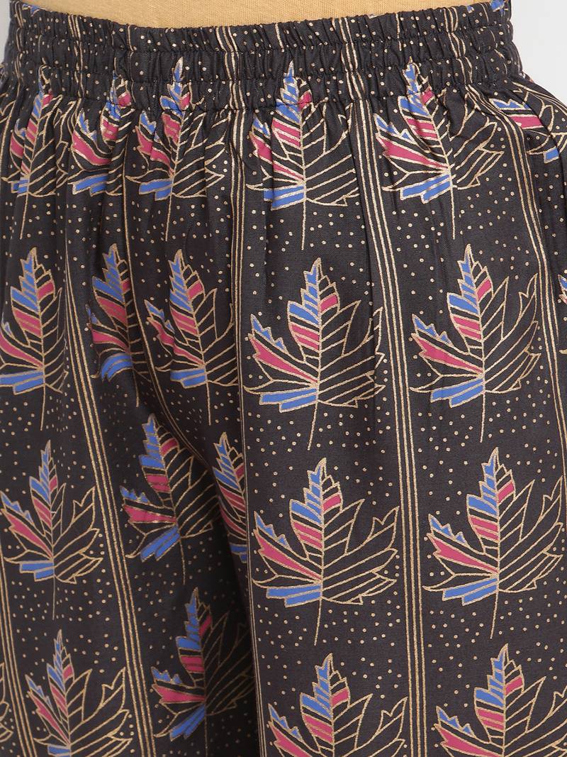 Prakhya Women's Printed Long Straight Rayon Kurta Set