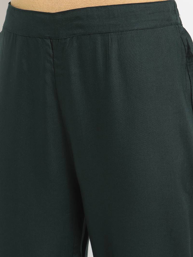 Prakhya Women's Embroidered Long Straight Rayon Kurta Set