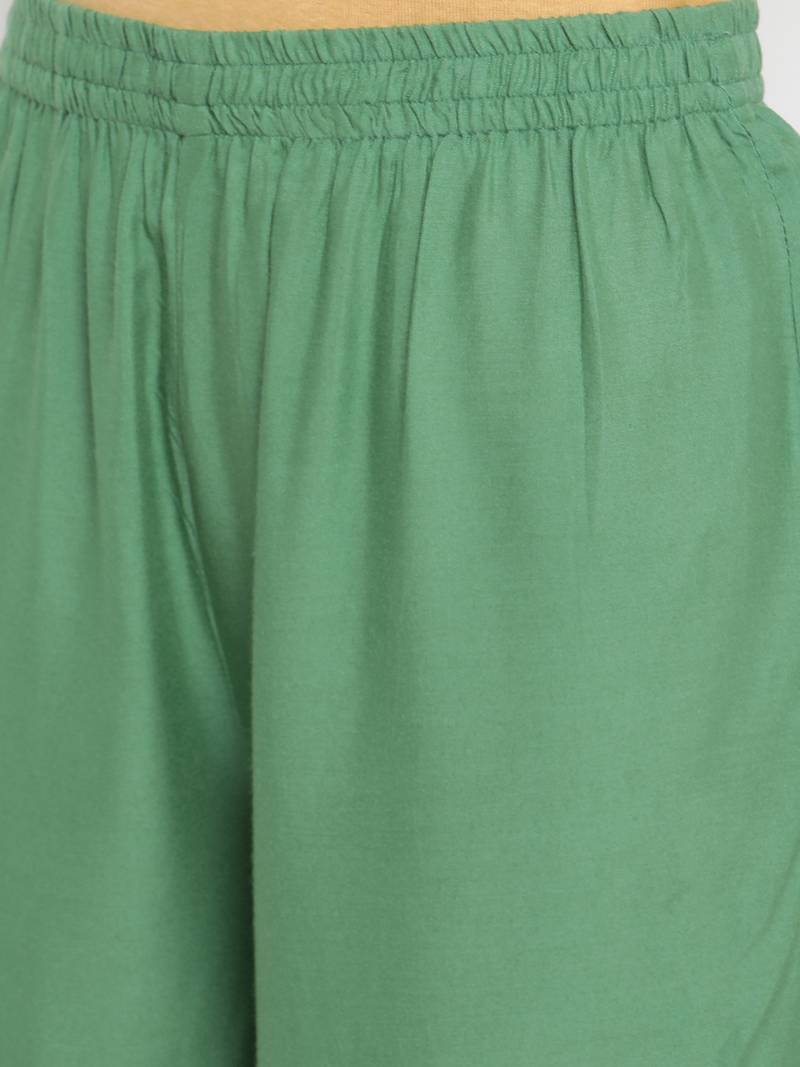 Prakhya Women's Embroidered Long A-line Rayon Kurta Set