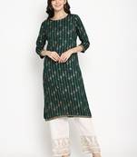 Prakhya Women's Printed Long Straight  Kurta Set
