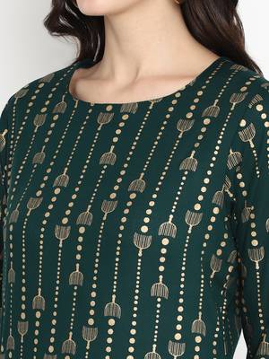 Prakhya Women's Printed Long Straight  Kurta Set 5