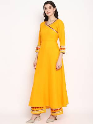 Prakhya Women's Printed Long A-line  Kurta Set 3