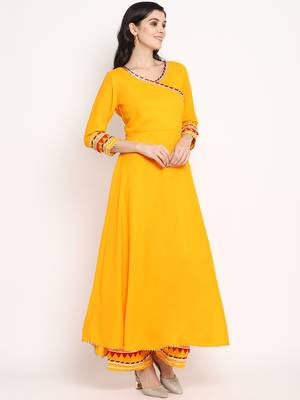 Prakhya Women's Printed Long A-line  Kurta Set 4