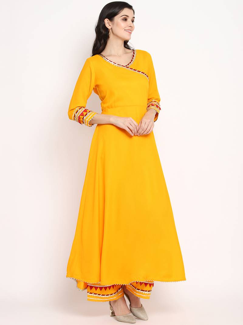 Prakhya Women's Printed Long A-line  Kurta Set