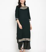 Prakhya Women's Printed Long Straight  Kurta Set