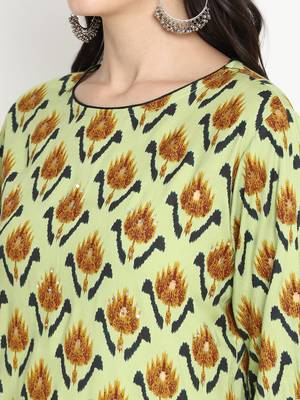 Prakhya Women's Printed Long Straight  Kurta Set 5
