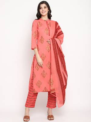 Prakhya Women's Printed Long Straight  Kurta Set 1