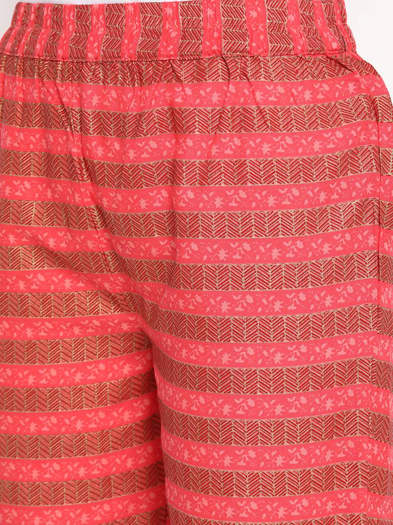 Prakhya Women's Printed Long Straight  Kurta Set