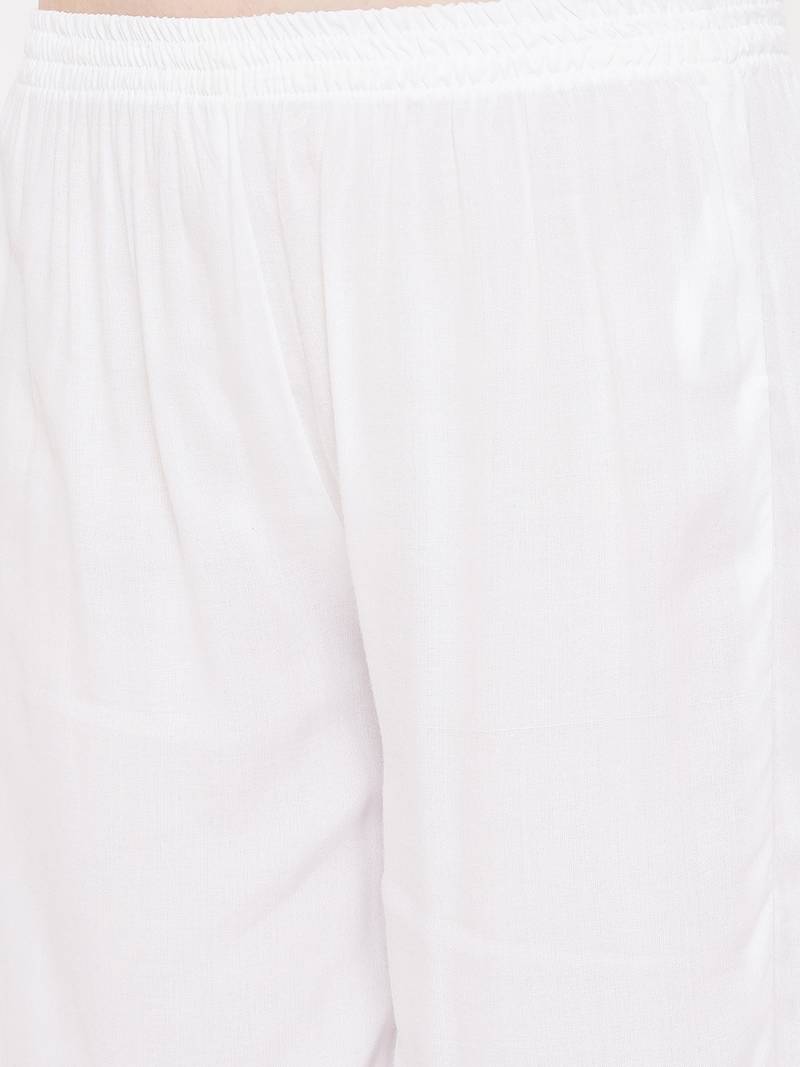 Prakhya Women's Embroidered Long Straight Rayon Kurta Set